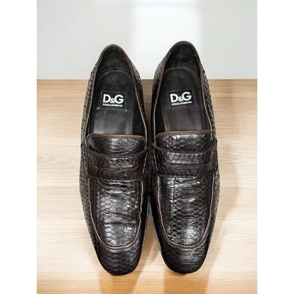 Dolce & Gabbana Men’s Snakeskin Loafers Size 44 main image 7